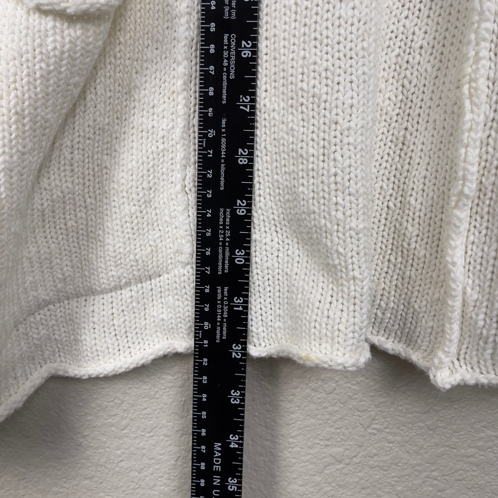 Eskandar Cardigan Sweater Cotton Linen Oversized Knit OS Ivory Cream‎ Lagenlook - Picture 12 of 13